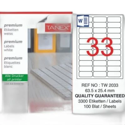 TANEX TW-2023 BİLGİSAYAR ETİKETİ