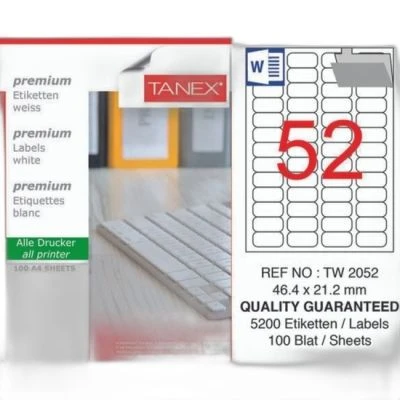 TANEX TW-2052 BİLGİSAYAR ETİKETİ