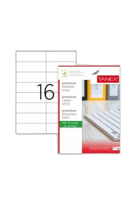 TANEX TW-2105 105X37,125 MM LASER ETİKET 100 AD.