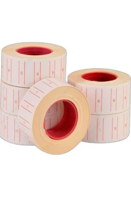 TANEX 12*21MM ÇİZGİLİ BEYAZ ETİKET