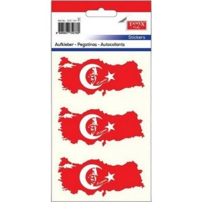 TANEX STC162 TÜRKİYE GRAVÜR-3 ETİKETİ 2'Lİ