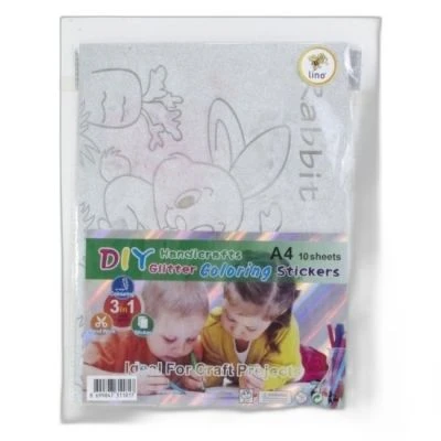 LİNO BOYANABİLİR SİMLİ YAPIŞKANLI EL İŞİ KAĞIDI 5'Lİ (20X30 CM.)