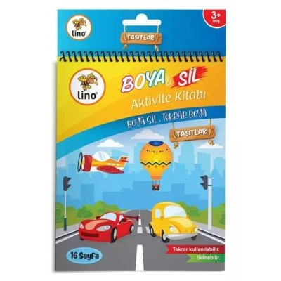 LİNO BOYA & SİL AKTİVİTE BOYAMA KİTABI ARAÇLAR (SİLİNEBİLİR)