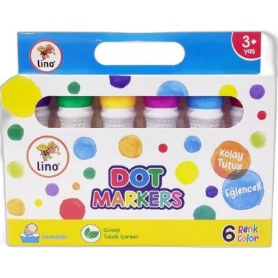 LİNO DOT MARKERS 6'LI YIKANABİLİR