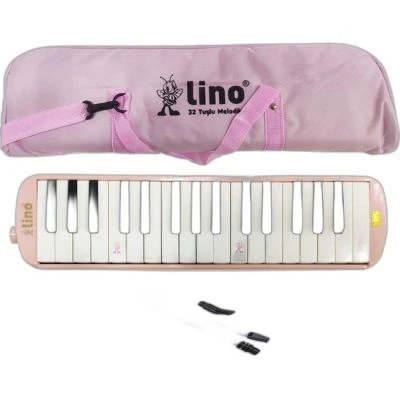 LİNO MELODİKA 32 TUŞLU BEZ ÇANTA PASTEL PEMBE