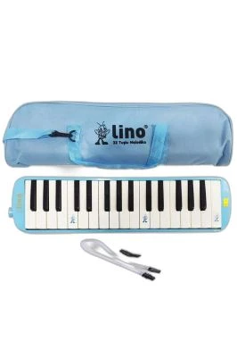 LİNO MELODİKA 32 TUŞLU BEZ ÇANTA PASTEL MAVİ