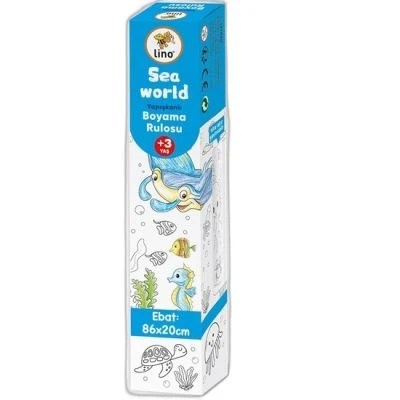 LİNO YAPIŞKANLI BOYAMA RULOSU SEA WORLD 86X20 CM