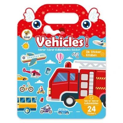 LİNO TEKRAR TEKRAR KULLANILABİLEN İLK STİCKER KİTABIM VEHICLES