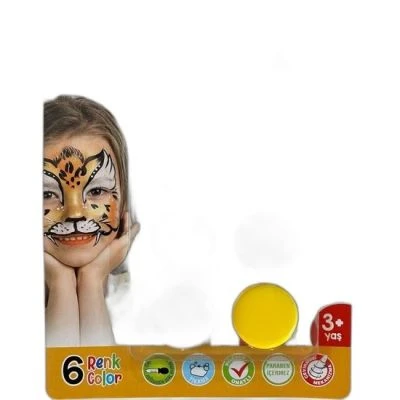 LİNO 6 RENK YIKANABİLİR YÜZ BOYASI  TABLET FIRÇALI