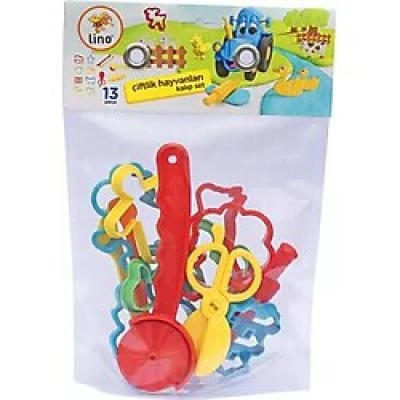 LİNO OYUN HAMURU KALIP SETİ ÇİFTLİK HAYVANLARI 11 PARÇA