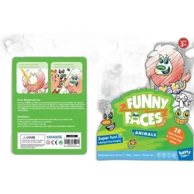 LİNO FUNNY FACES STİCKERLI BOYAMA KİTABI HAYVANLAR