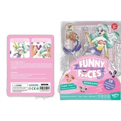 LİNO FUNNY FACES STİCKERLI BOYAMA KİTABI DENİZ KIZI