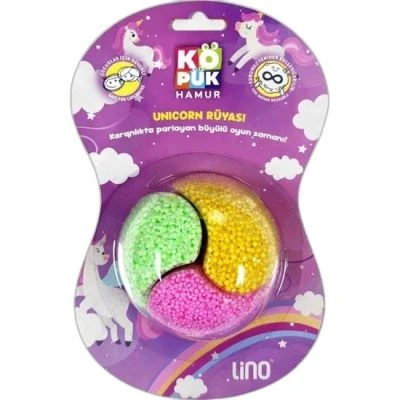 LİNO KURUMAYAN KÖPÜKLÜ OYUN HAMURU UNİCORN RÜYASI