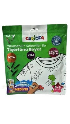 CARİOCA BOYANABİLİR TİŞÖRT - YIKANABİLİR KALEMLER İLE TİŞÖRTÜNÜ BOYA 5-6 YAŞ