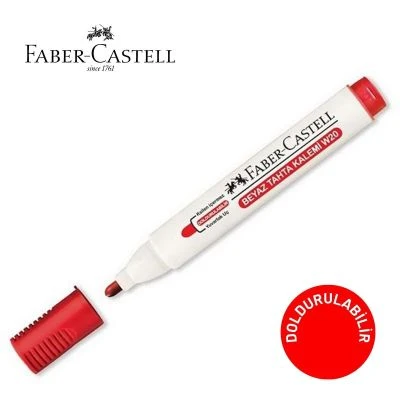 FABER-CASTELL W20 BEYAZ TAHTA KALEMİ KIRMIZI