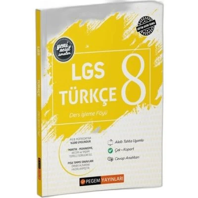 PEGEM YAYINLARI 2022 LGS TÜRKÇE DERS İŞLEME FÖYÜ
