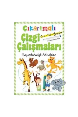 ÇIKARTMALI ÇİZGİ ÇALIŞM.-HAYVANLAR/EMAÇOCUK