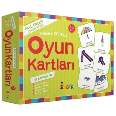 OYUN KARTLARI OKUL ÖLNCESİ İNGİLİZCE DESTEKLİ ZIT KAVRAMLAR