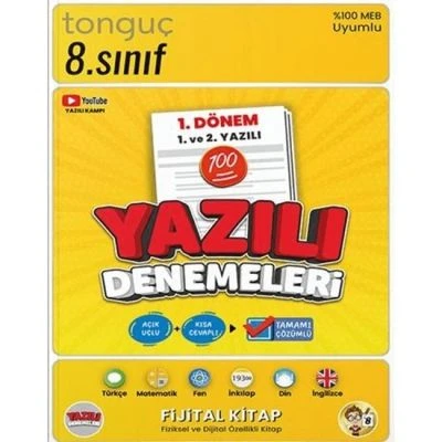 TONGUÇ 8. SINIF YAZILI DENEMELERİ 1. DÖNEM 1 VE 2. YAZILI