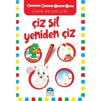 ZIHIN BECERILERI ÇIZ SIL YENIDEN ÇIZ KIRMIZI