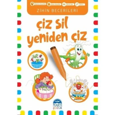 ZIHIN BECERILERI ÇIZ SIL YENIDEN ÇIZ TURUNCU