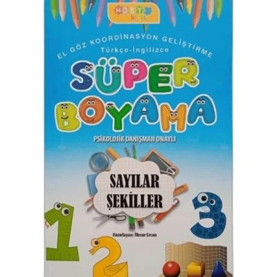 HOBY KİDSS SÜPER BOYAMA-SAYILAR ŞEKİLLER